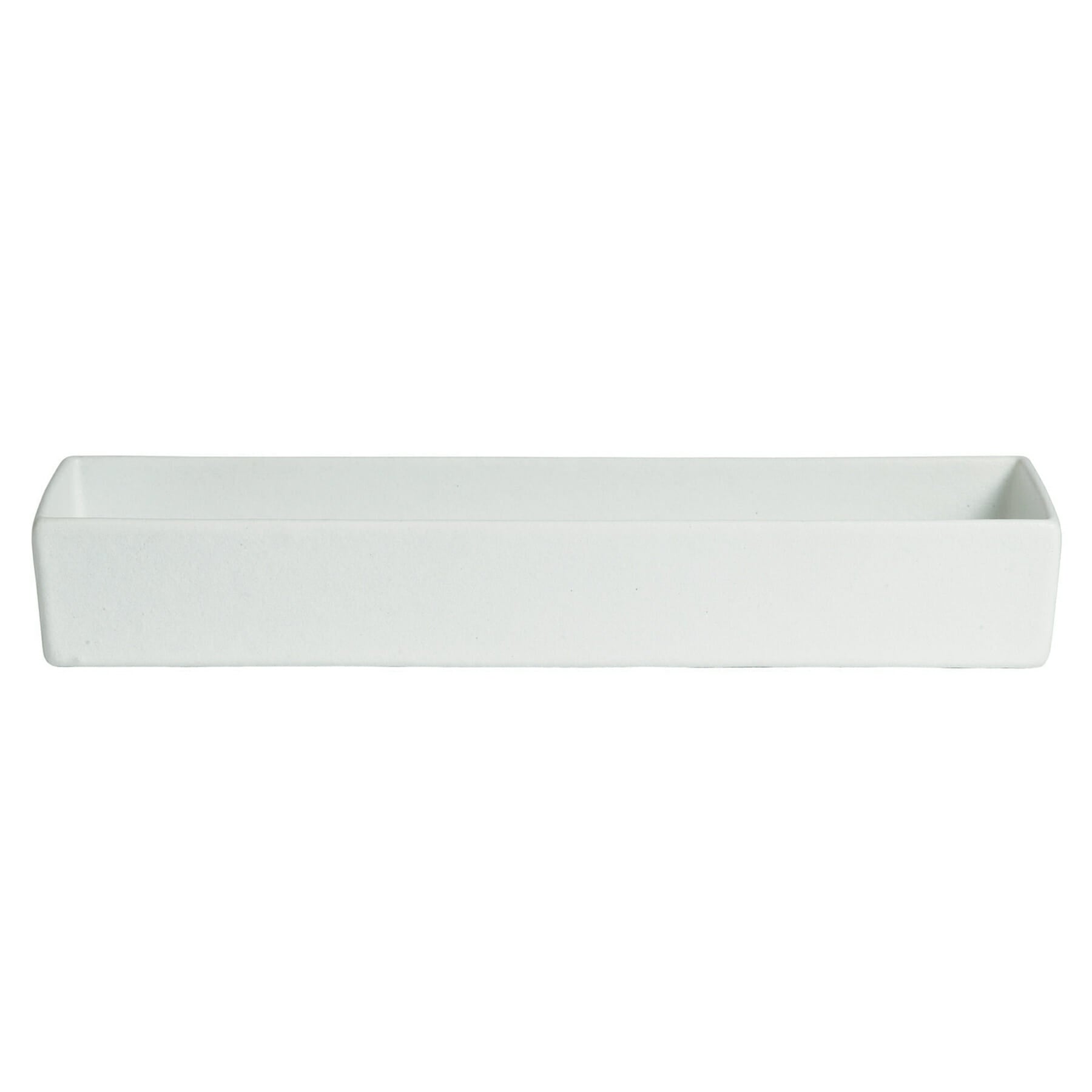 Bugambilia Salad Bar Bowl 2.4 qt Rectangle, Solid White