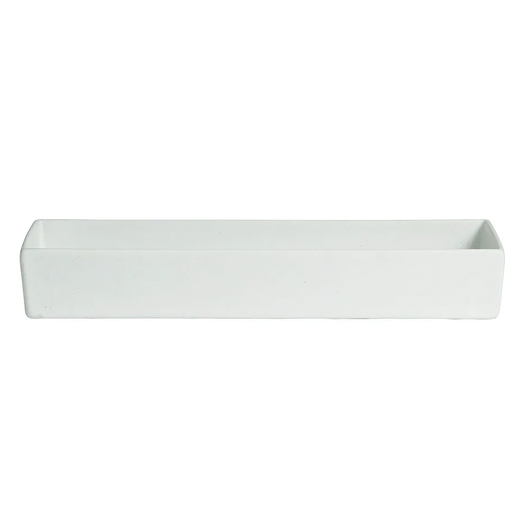 Bugambilia Salad Bar Bowl 5.3 qt Rectangle, White Finish/Coating