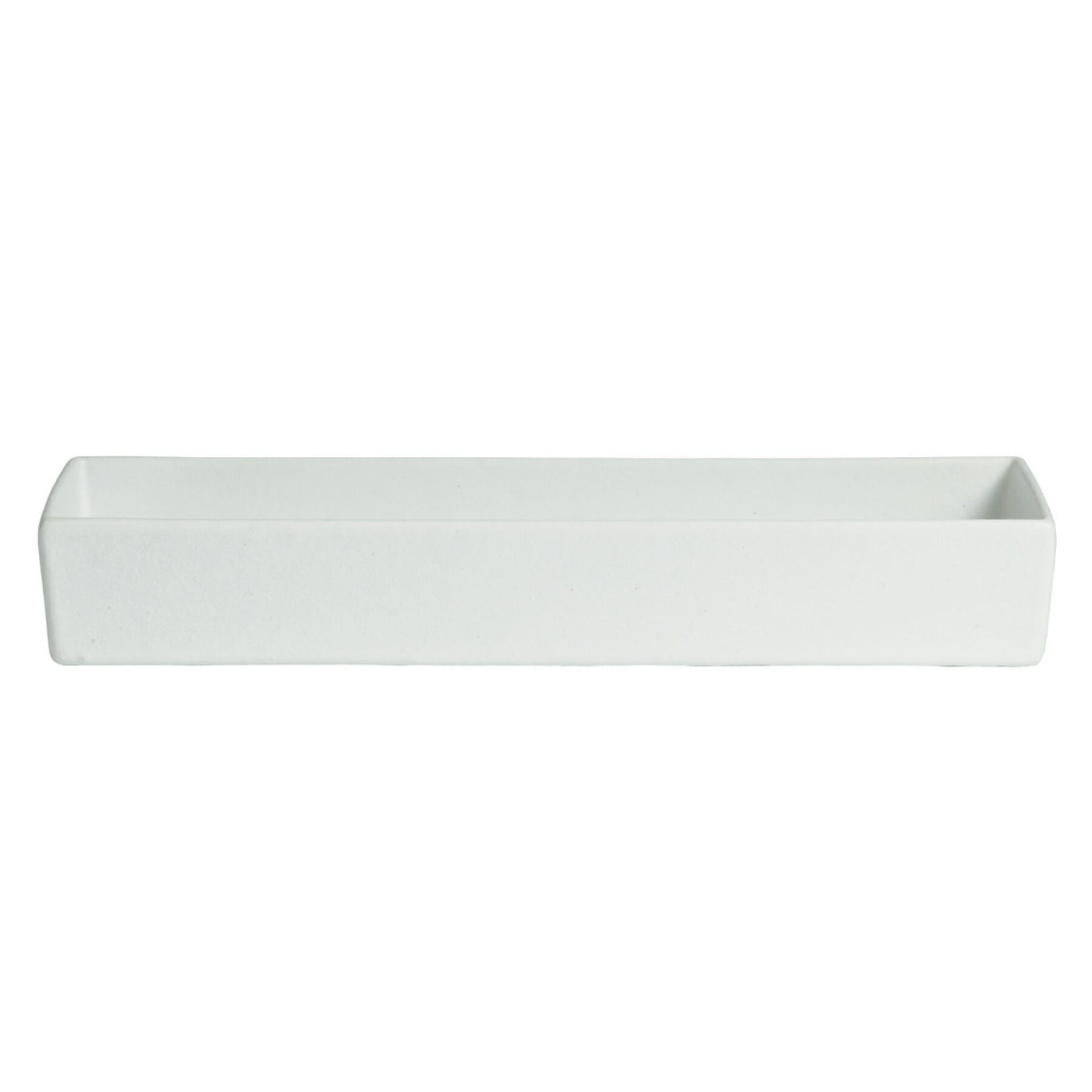 Bugambilia Salad Bar Bowl 1.8 qt Rectangle, Solid White