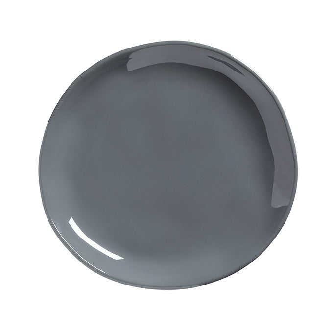Crave 7-1/2" Round Coupe Melamine Plate, Storm