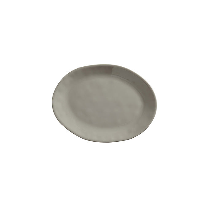Crave 12"L x 9"W Oval Melamine Serving Platter, Shadow