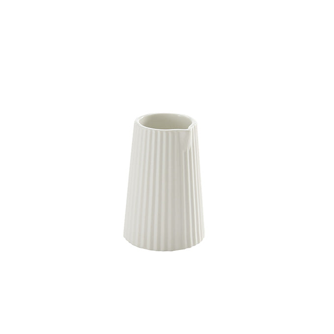 Fluted Creamer, 4-1/2 oz., Ceramic, White