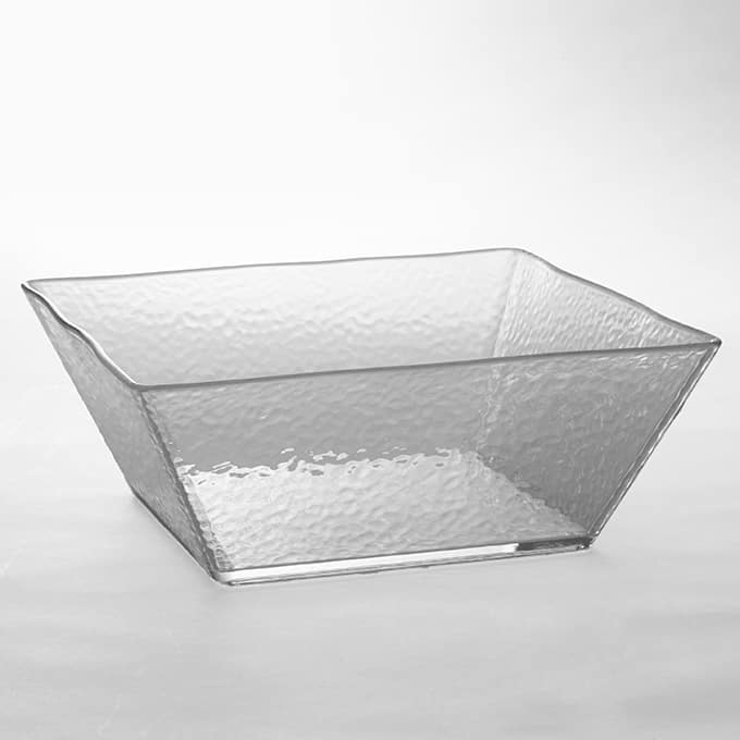 Rain 228 oz. Square Bowl, Clear