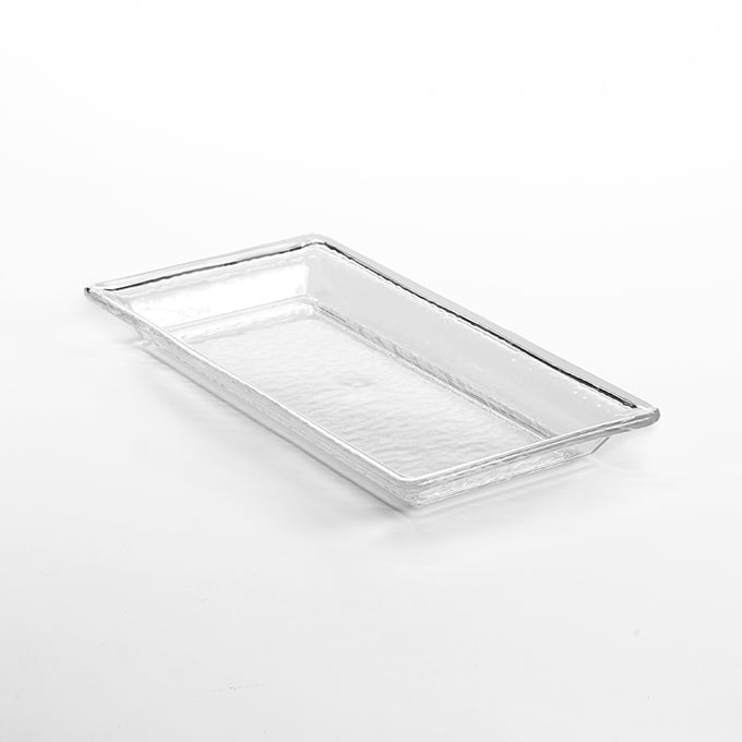 Rain 152 oz. Rectangular Tray, 21"L x 13"W, Clear Styrene