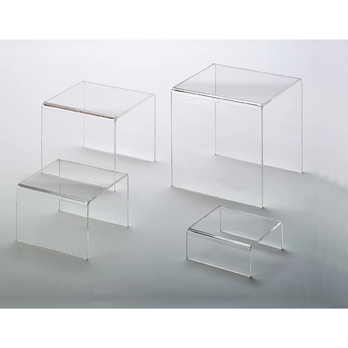 Acrylic Riser Set, 4-Piece, Clear