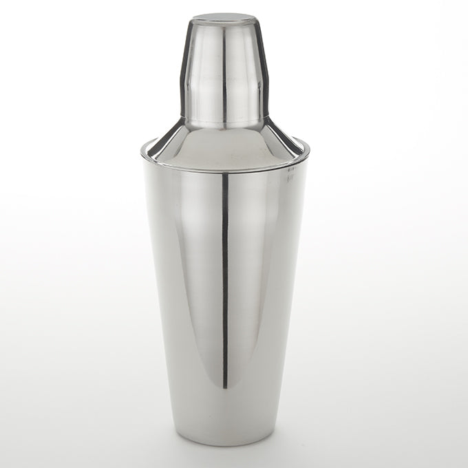 3-Piece Cocktail Shaker, 28 oz., Stainless Steel Mirror Finish