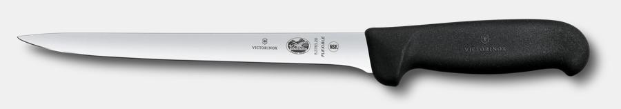 Straight Flexible Fillet Fishing Knife w/ 8" Blade, Black Fibrox® Pro Handle