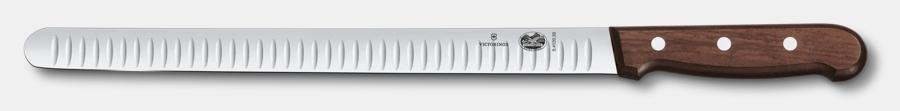Granton Edge Slicer Knife w/ 12" Blade, Wood Handle