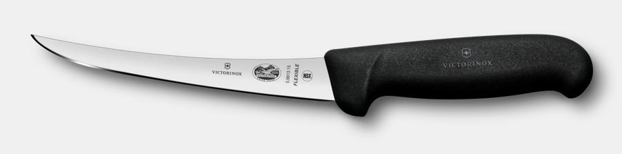 Curved Flexible Boning Knife w/ 6" Blade, Black Fibrox® Pro Handle