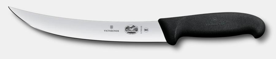 Curved Breaking Knife w/ 8" Blade, Black Fibrox® Pro Handle