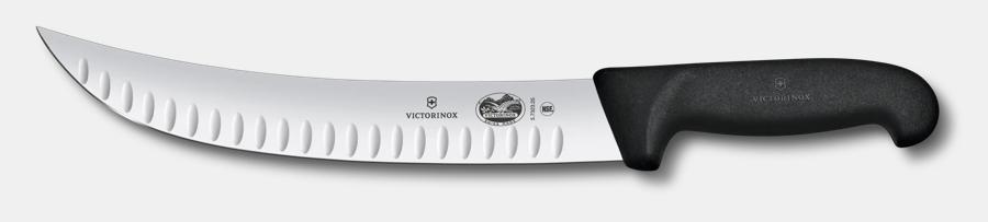 Curved Granton Edge Cimeter Knife w/ 10" Blade, Black Fibrox® Pro Handle