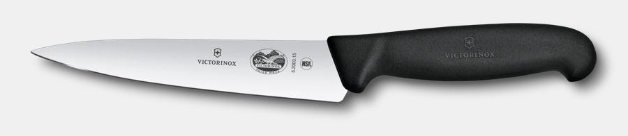 Chef's Knife w/ 6" Blade, Black Fibrox® Pro Handle
