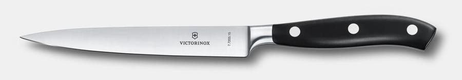 Grand Maitre Forged Utility/Slicing Knife w/ 6" Straight Spear Point Blade, Black