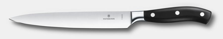 Grand Maitre Forged Straight Carving Knife w/ 8" Blade, Black