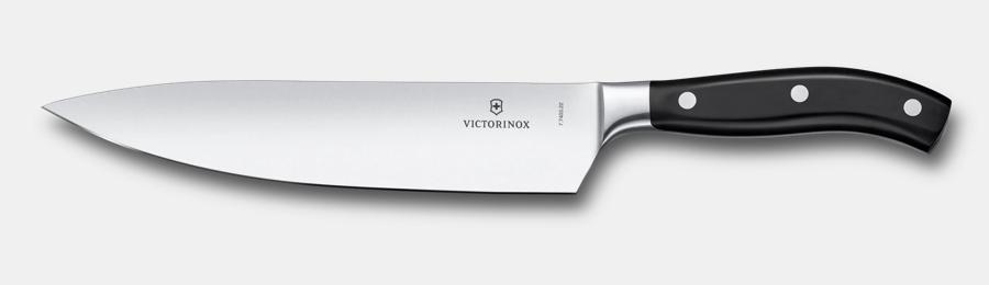 Grand Maitre Forged Straight Carving Knife w/ 8-1/2" Blade, Black
