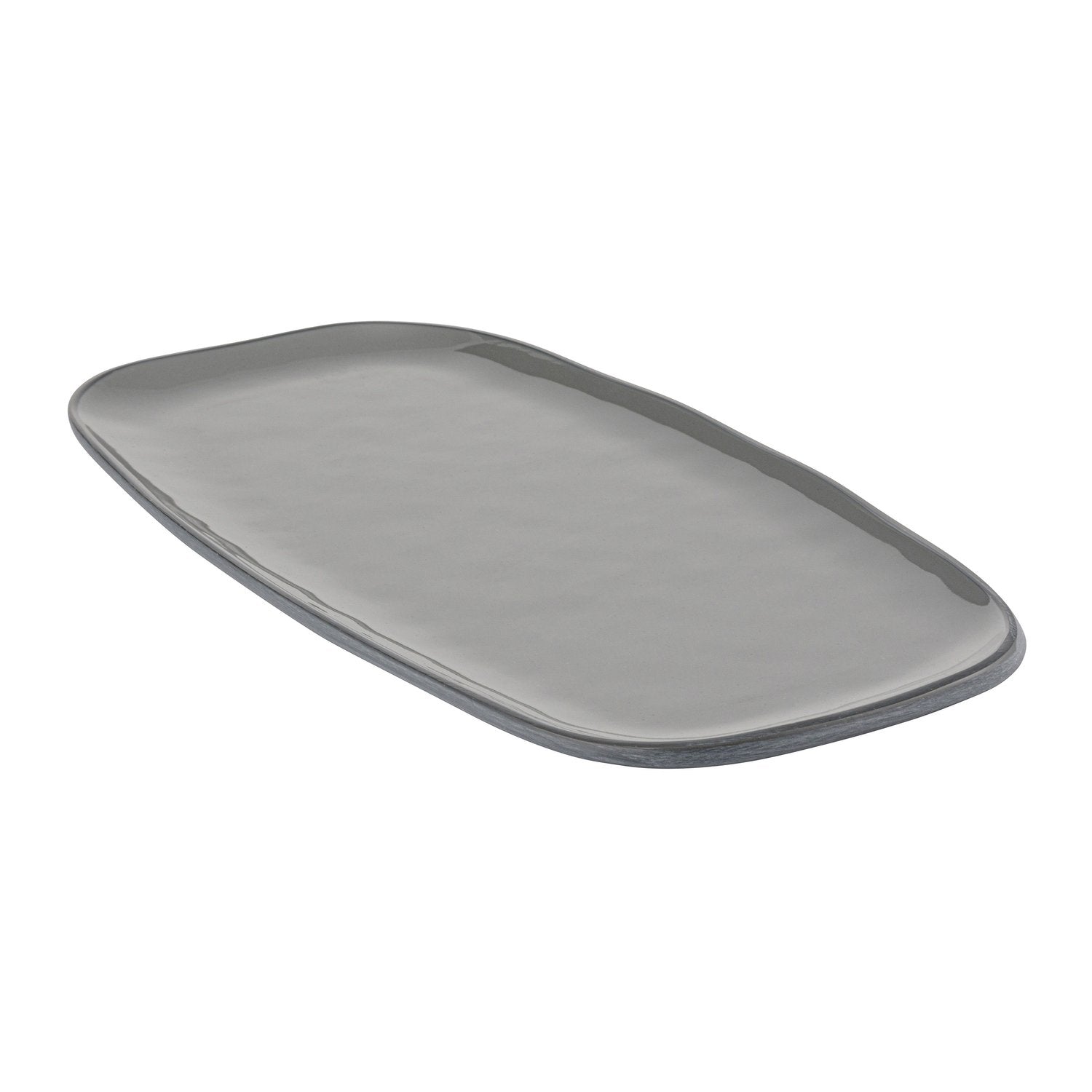 Dalebrook Marl  Side Plate, 11-3/4" x 6" x 5/8", Charcoal Grey