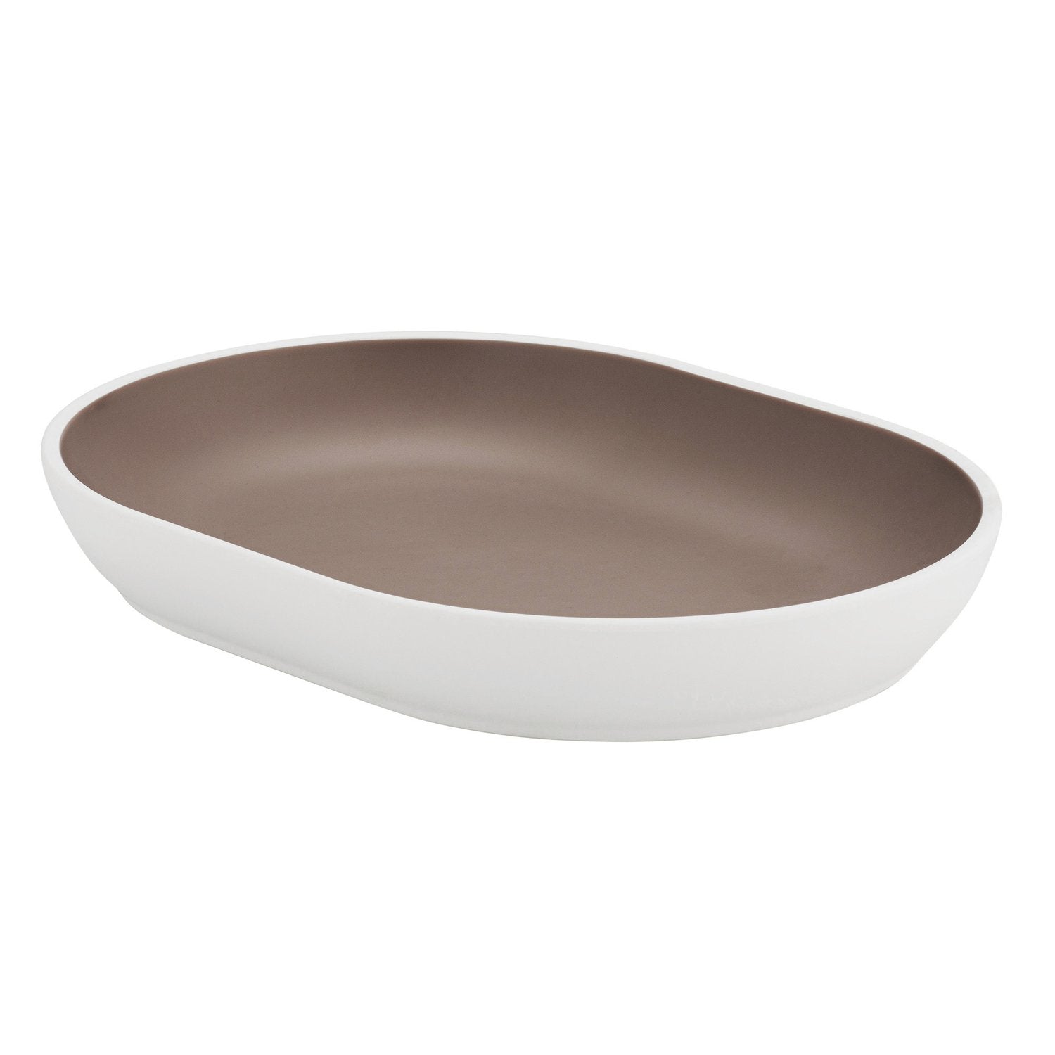 Dalebrook Trafalgar Oval Dish Insert, 25.25 oz, White & Taupe