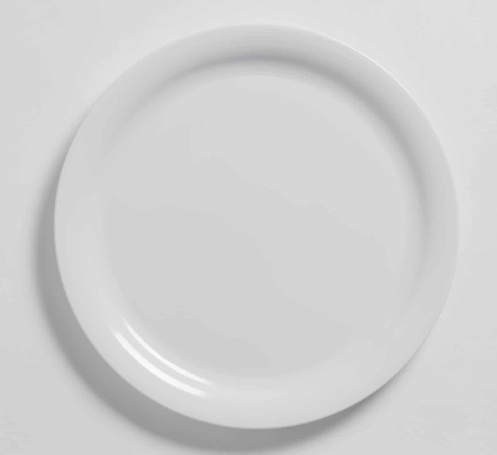 Jane 10" Round Narrow Rim Melamine Plate, White
