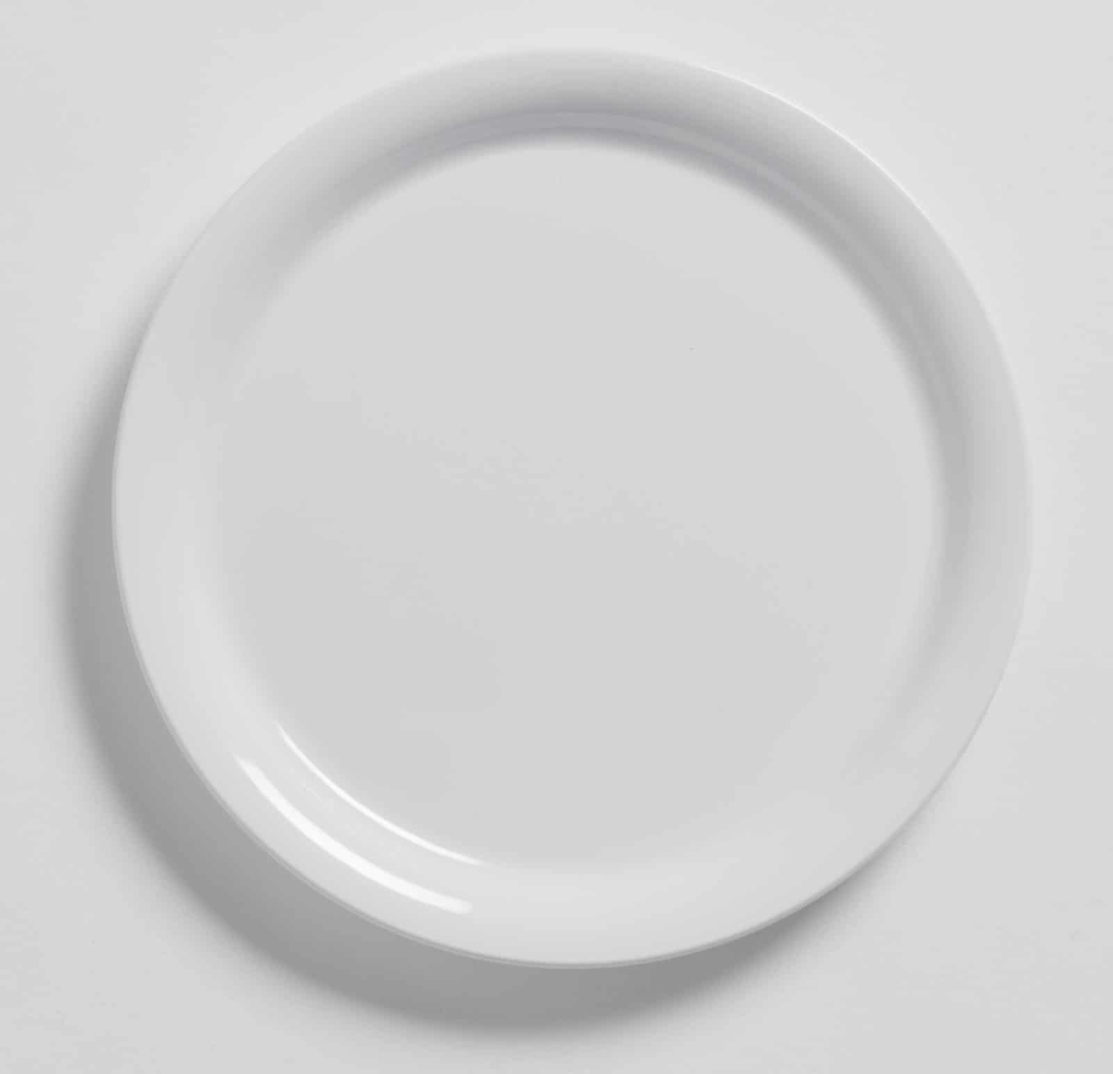 Jane 7" Round Narrow Rim Melamine Plate, White