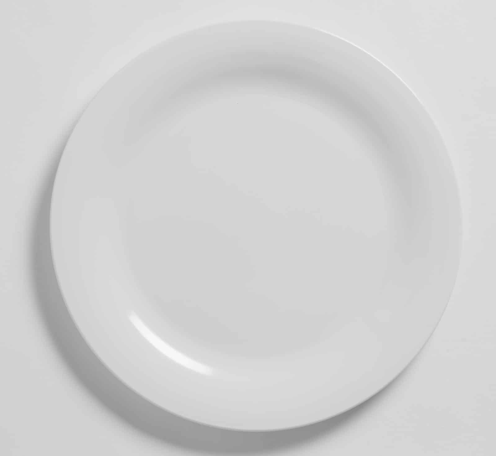 Jane 10" Round Wide Rim Melamine Plate, White