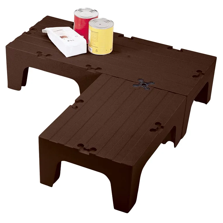S-Series Dunnage Rack, slotted top, 1500 lb. load capacity, dark brown