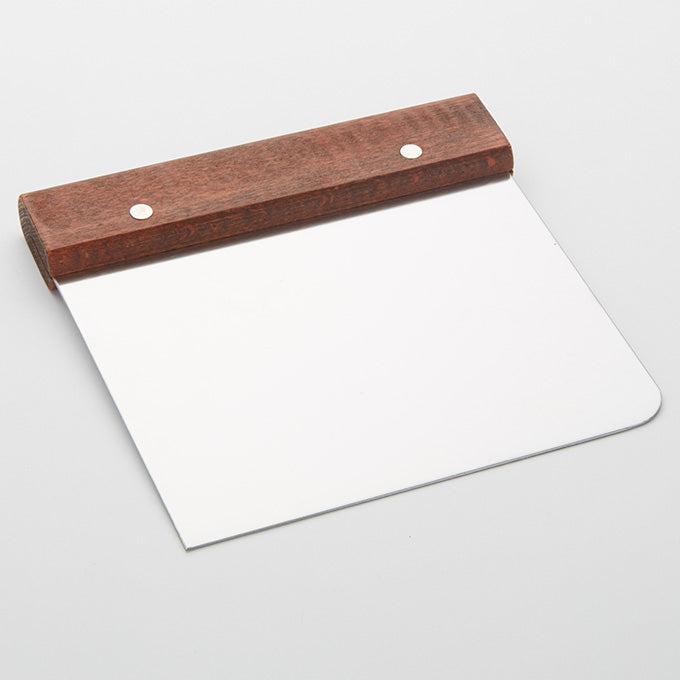 Dough Cutter/Scraper, 6" x 6"H, Wood Handle