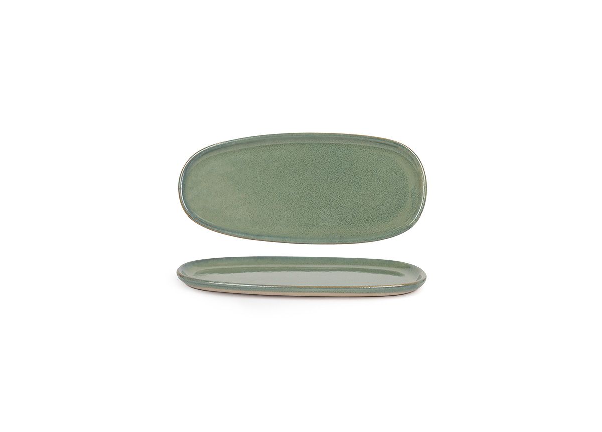 Artefact 11” x 5” Moss Oval Plate