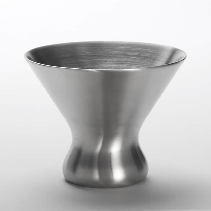 Double Wall Martini Glass, 7 oz., Stainless Steel, Satin Finish