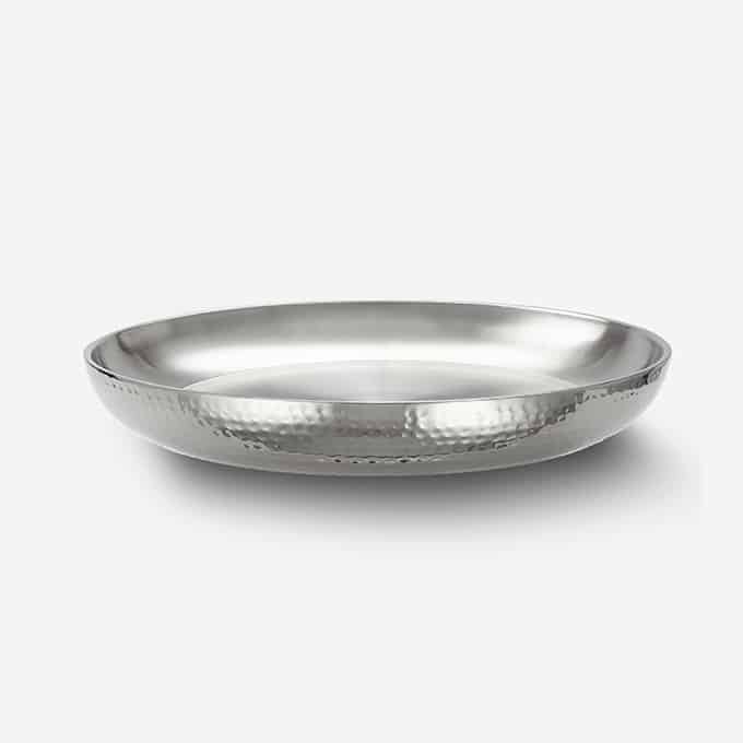 98 oz. Round Seafood Tray, Hammered Aluminum