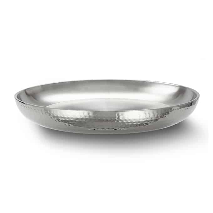 135 oz. Round Seafood Tray, Hammered Aluminum