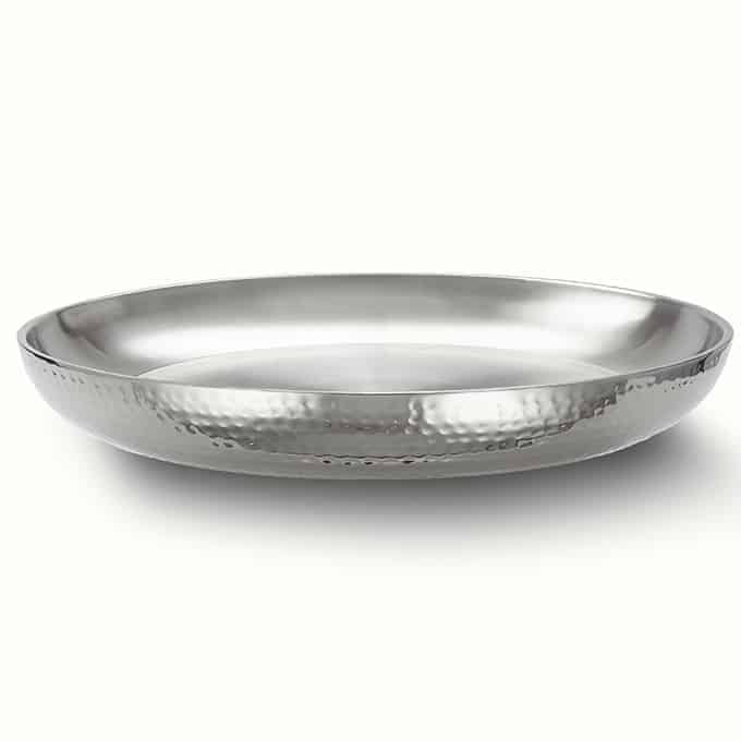 169 oz. Round Seafood Tray, Hammered Aluminum