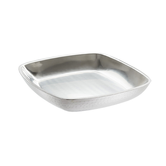 12-1/8" Square Hammered Double Wall Seafood Tray