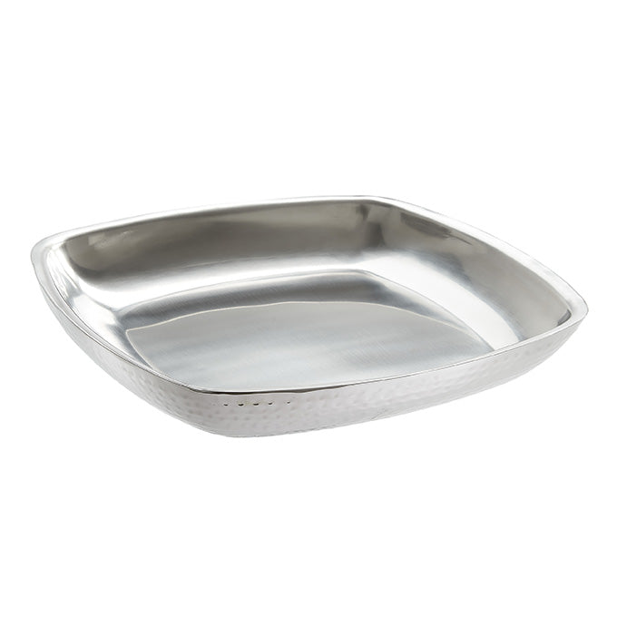 14" Square Hammered Double Wall Seafood Tray