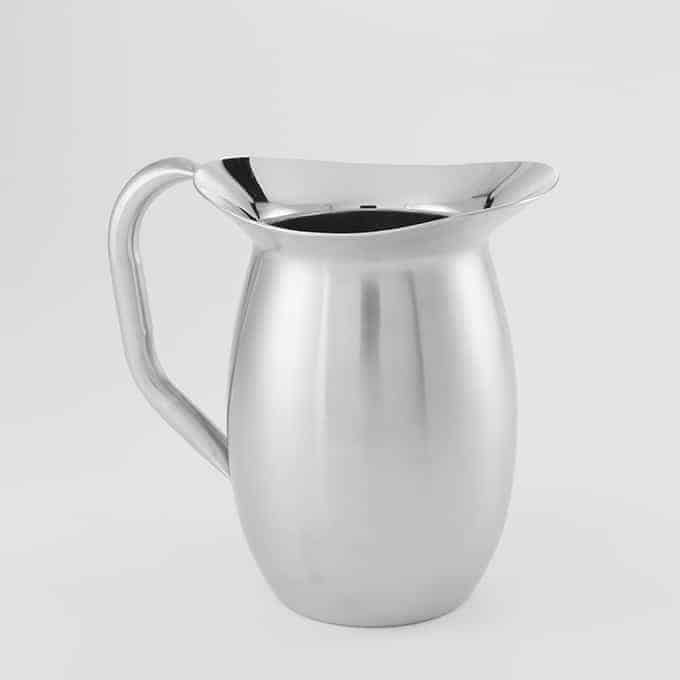 Bell Pitcher, Double Wall Insulated, 44 oz., Stainless Steel Satin Finish