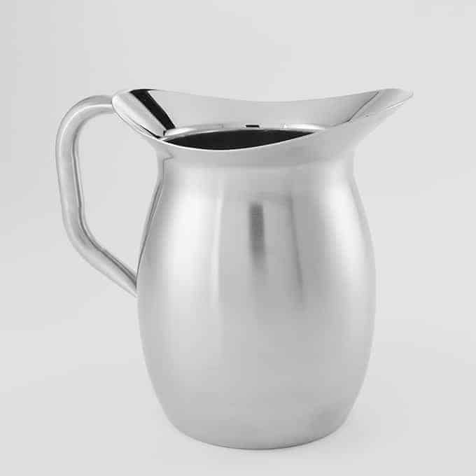 Bell Pitcher, Double Wall Insulated, 64 oz., Stainless Steel Satin Finish