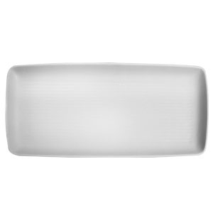 Elements Organics 8-1/2" x 3-3/4" Chalk Rectangular Plate
