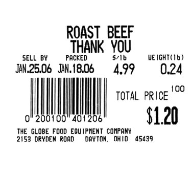 Labels, label size 2.36" x 1.18", for GSP30 (old model) scal
