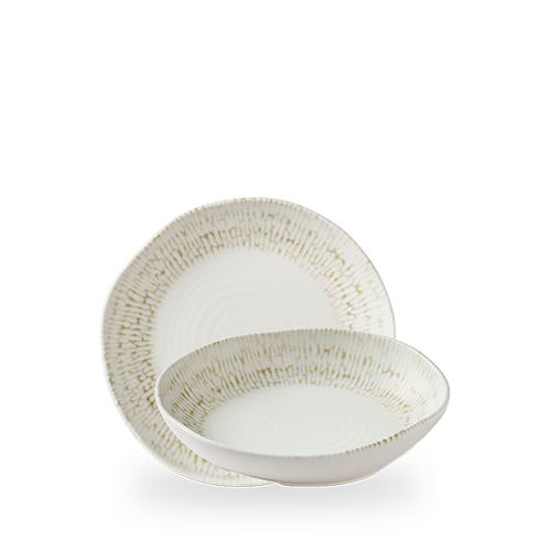 Inked Cascade 8.40" Taupe Bowl