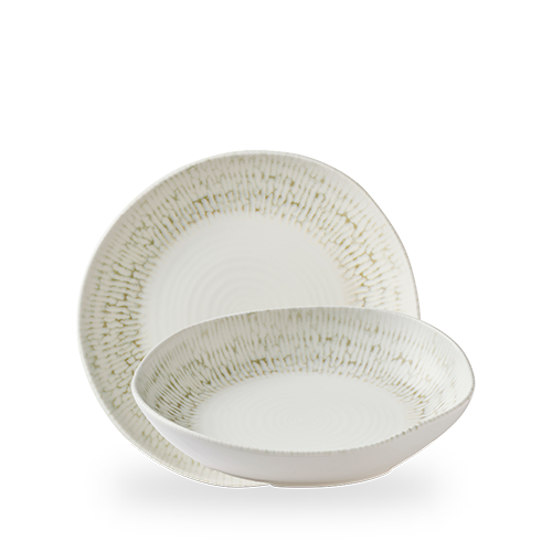 Inked Cascade 9.80" Taupe Bowl