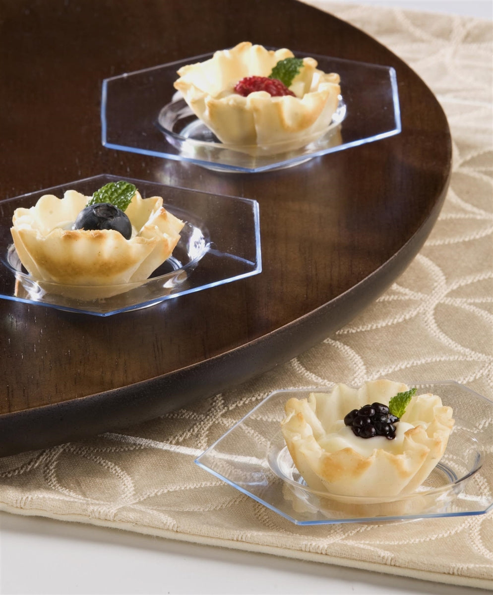 7 oz. Clear Plastic Appetizer Honeycomb Dish