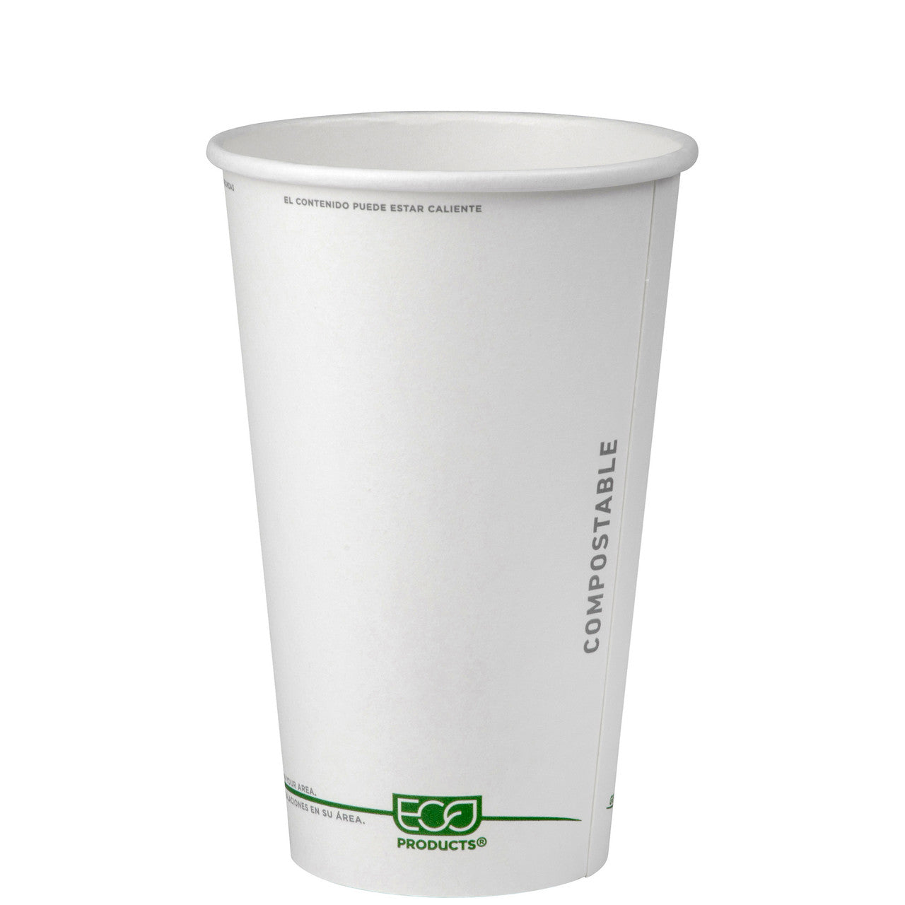Hot cup 16oz, green stripe