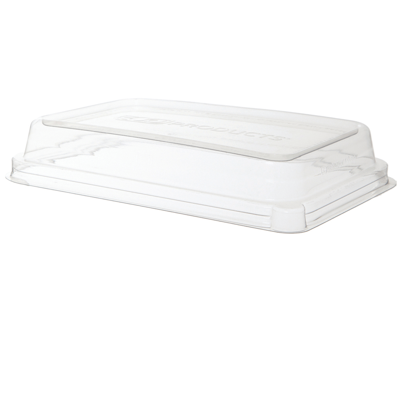 100% Recycled Content Lid, Fits 24-32oz. Rectangle Sugarcane Take-Out Containers