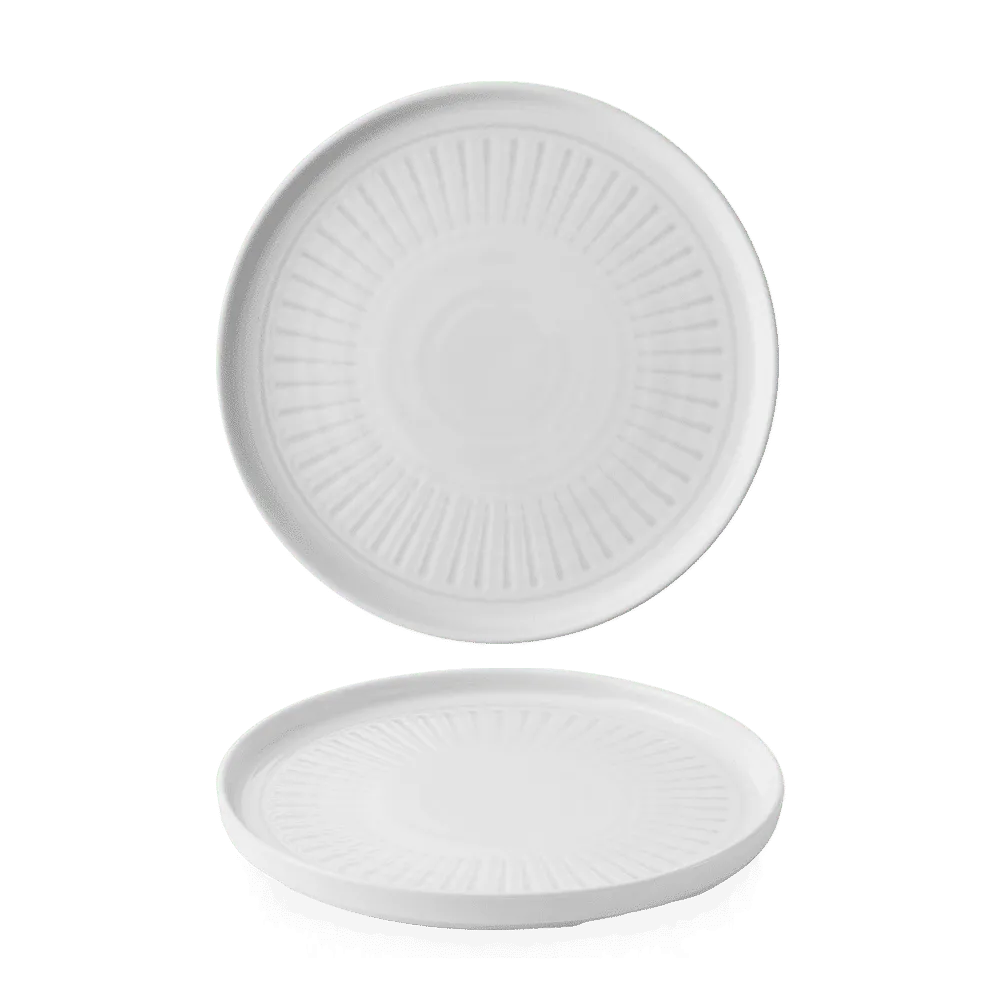 Era Grey Walled Plate, 8.25", round