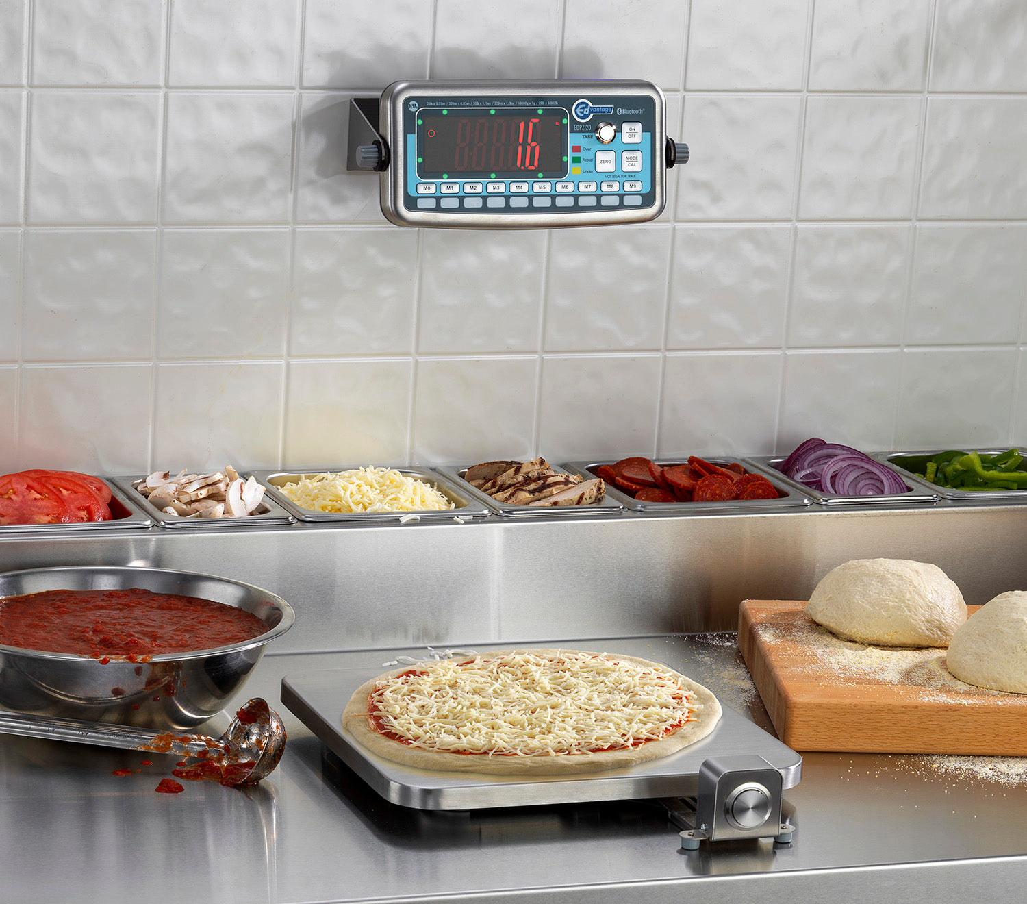 Wireless Bluetooth Pizza Scale, programmable wireless display