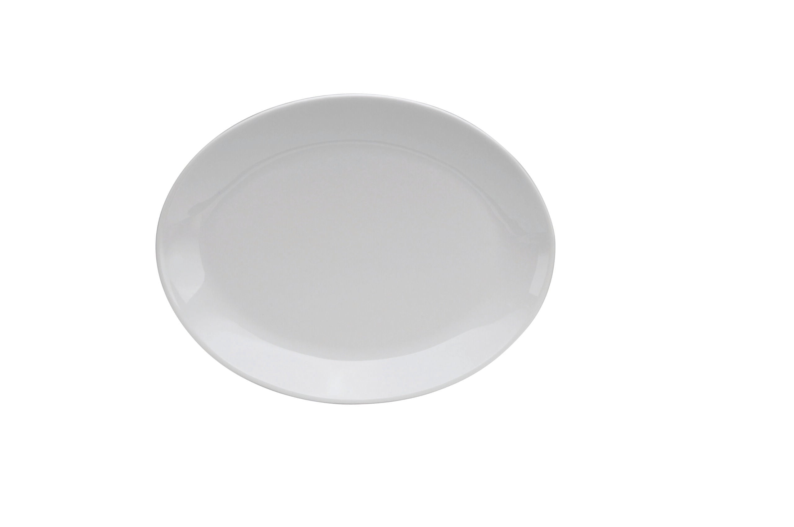 Bright White Ware Euro Coupe Platter, 11"