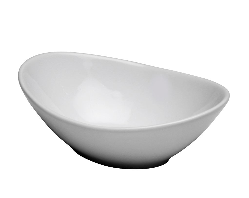 Bright White Ware Oval Bowl, 17oz.