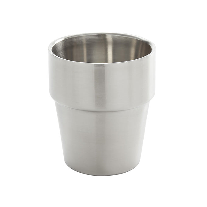 10 oz. Stackable Satin Stainless Steel Fry Cup