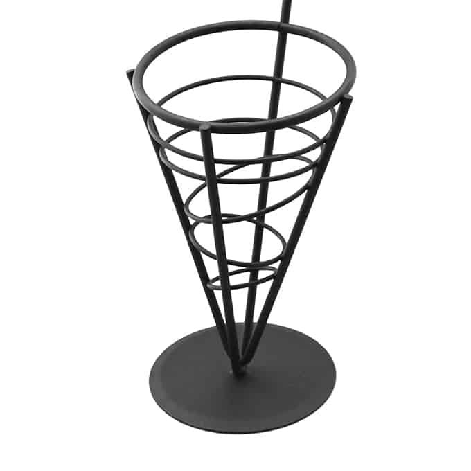 5" x 9" Conical French Fry Basket, Black