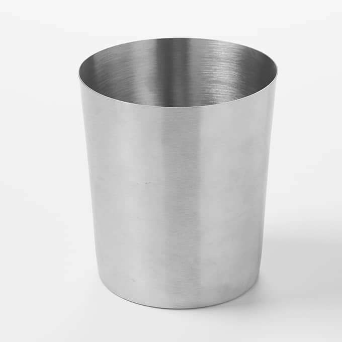 26 oz. Round Satin Stainless Steel French Fry Cup