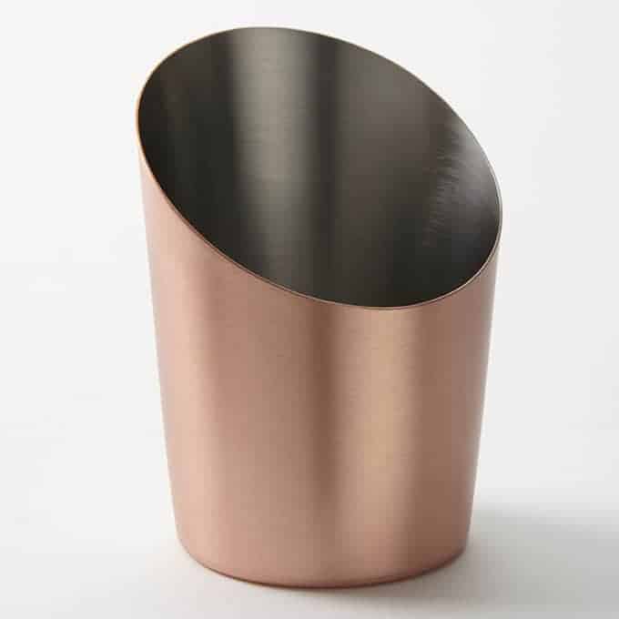 12 oz. Angled Satin Copper French Fry Cup